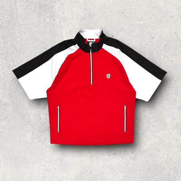 ★ FootJoy (FJ) Half Zip Red Pullover Windbreaker Shirt / Jacket ★ - Picture 2 of 7